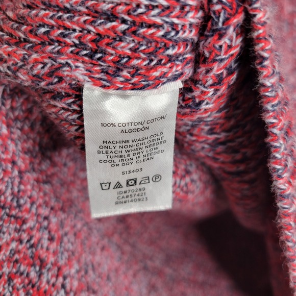 Loft Mock Neck Sweater Womens Size M Fuchsia Red Pullover 100 Cotton Cozy Layers - Picture 8 of 8